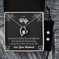 Forever Love Necklace and Cubic Zirconia Earring Set To my Wife