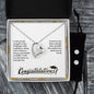 Forever Love Necklace and Cubic Zirconia Earring Set Congratulation-I wish you the strength to face