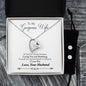 Forever Love Necklace and Cubic Zirconia Earring Set To My Gorgeous Wife from Husband