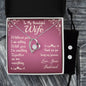 Forever Love Necklace and Cubic Zirconia Earring Set To My Beautiful Wife- Without you I am nothing