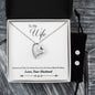 Forever Love Necklace and Cubic Zirconia Earring Set To Wife from Husband
