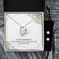 Forever Love Necklace and Cubic Zirconia Earring Set Happy birthday
