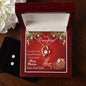 Forever Love Necklace and Cubic Zirconia Earring Set Merry Christms to my Daughter3