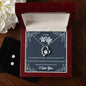 Forever Love Necklace and Cubic Zirconia Earring Set To my Wife I Love You