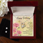 Forever Love Necklace and Cubic Zirconia Earring Set Birthday woman