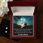 Forever Love Necklace and Cubic Zirconia Earring Set To my Wife Love your husband