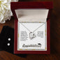 Forever Love Necklace and Cubic Zirconia Earring Set Congratulation-I wish you the strength to face