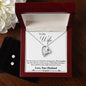 Forever Love Necklace and Cubic Zirconia Earring Set Husband to wife final fourth text