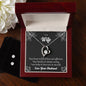 Forever Love Necklace and Cubic Zirconia Earring Set To my Wife