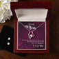 Forever Love Necklace and Cubic Zirconia Earring Set To My Mom you are the person
