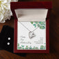 Forever Love Necklace and Cubic Zirconia Earring Set Happy First Mother's Day