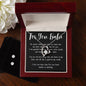 Forever Love Necklace and Cubic Zirconia Earring Set For You, Babe
