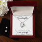 Forever Love Necklace and Cubic Zirconia Earring Set To My Grand Daughter