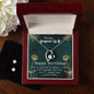 Forever Love Necklace and Cubic Zirconia Earring Set To my Gorgous Wife Happy Birthday