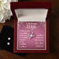 Forever Love Necklace and Cubic Zirconia Earring Set To My Beautiful Wife- Without you I am nothing
