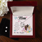 Forever Love Necklace and Cubic Zirconia Earring Set Mom, The love between a mother and her daughter is forever