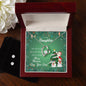 Forever Love Necklace and Cubic Zirconia Earring Set Merry Christms to my Daughter2