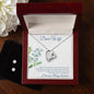 Forever Love Necklace and Cubic Zirconia Earring Set Dear Wife I Love you Always and Forever