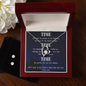 Forever Love Necklace and Cubic Zirconia Earring Set Time