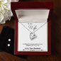 Forever Love Necklace and Cubic Zirconia Earring Set Husband to wife final sixth text