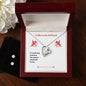 Forever Love Necklace and Cubic Zirconia Earring Set To My Lovely Girlfriend Valentine