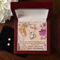 Forever Love Necklace and Cubic Zirconia Earring Set Happy Anniversary Dear Wife