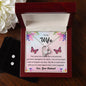 Forever Love Necklace and Cubic Zirconia Earring Set To my Wife Love your husband