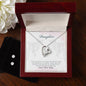 Forever Love Necklace and Cubic Zirconia Earring Set To my daughter-You are the beat of