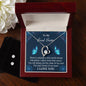 Forever Love Necklace and Cubic Zirconia Earring Set To My Soul Sister