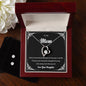 Forever Love Necklace and Cubic Zirconia Earring Set To My Mom Love your daughter