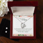 Forever Love Necklace and Cubic Zirconia Earring Set To My Mom - I Love You, I really Do