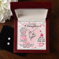 Forever Love Necklace and Cubic Zirconia Earring Set To my Daughter-01