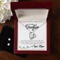 Forever Love Necklace and Cubic Zirconia Earring Set To My Daughter