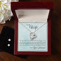 Forever Love Necklace and Cubic Zirconia Earring Set To My Wife - Proud To Be Your Husband