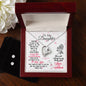 Forever Love Necklace and Cubic Zirconia Earring Set To Daughter Loving and Breathing