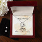 Forever Love Necklace and Cubic Zirconia Earring Set Happy Anniversary