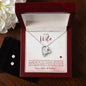 Forever Love Necklace and Cubic Zirconia Earring Set To my wife-You are the most beautiful thing