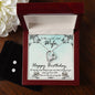 Forever Love Necklace and Cubic Zirconia Earring Set To the world's best Wife, Happy Birthday