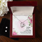 Forever Love Necklace and Cubic Zirconia Earring Set To my Sister A female sibling