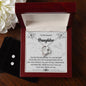 Forever Love Necklace and Cubic Zirconia Earring Set To my Dearest Daughter