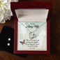 Forever Love Necklace and Cubic Zirconia Earring Set To my Army wife