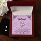 Forever Love Necklace and Cubic Zirconia Earring Set To my Beloved Girlfriend