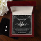 Forever Love Necklace and Cubic Zirconia Earring Set To my Darling Wife