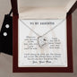 Forever Love Necklace and Cubic Zirconia Earring Set To my daughter-wherever your journey in life