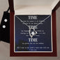 Forever Love Necklace and Cubic Zirconia Earring Set Time