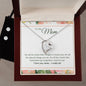 Forever Love Necklace and Cubic Zirconia Earring Set To My Mom - I Love You, I really Do