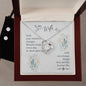 Forever Love Necklace and Cubic Zirconia Earring Set To my Wife-Until your situation change