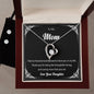Forever Love Necklace and Cubic Zirconia Earring Set To My Mom Love your daughter