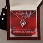 Forever Love Necklace and Cubic Zirconia Earring Set To my Firefighter Wife