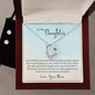 Forever Love Necklace and Cubic Zirconia Earring Set To My Daughter - Learn From Everything